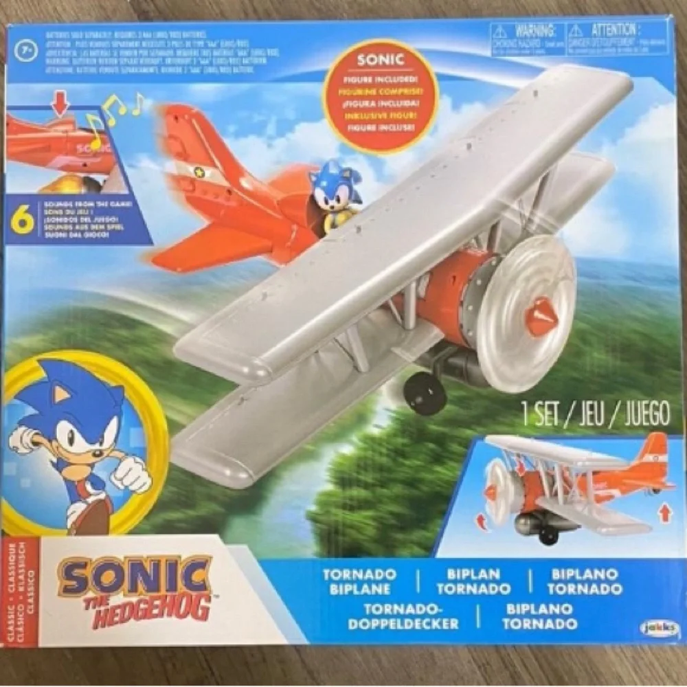 Sonic the Hedgehog Tornado Biplane with Sonic Figure